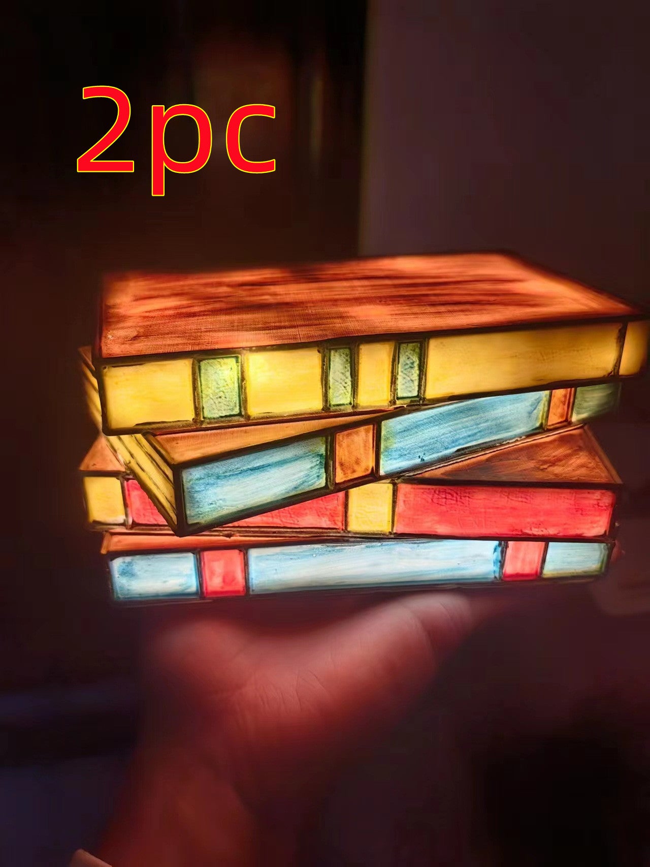 Colored Glass Stack Lamp Resin Crafts