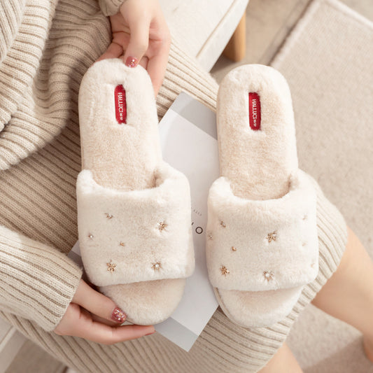Plush Fish Mouth Winter Slippers Valentine's Day Gift