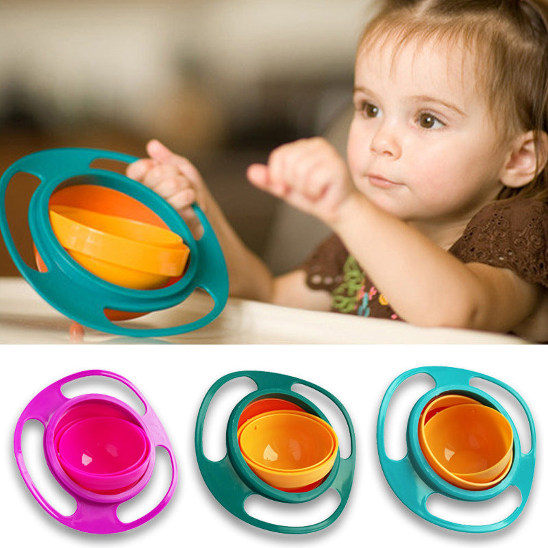 360 Rotate Universal Spill-proof Bowl Dishes for Babies, Toddlers, Kids